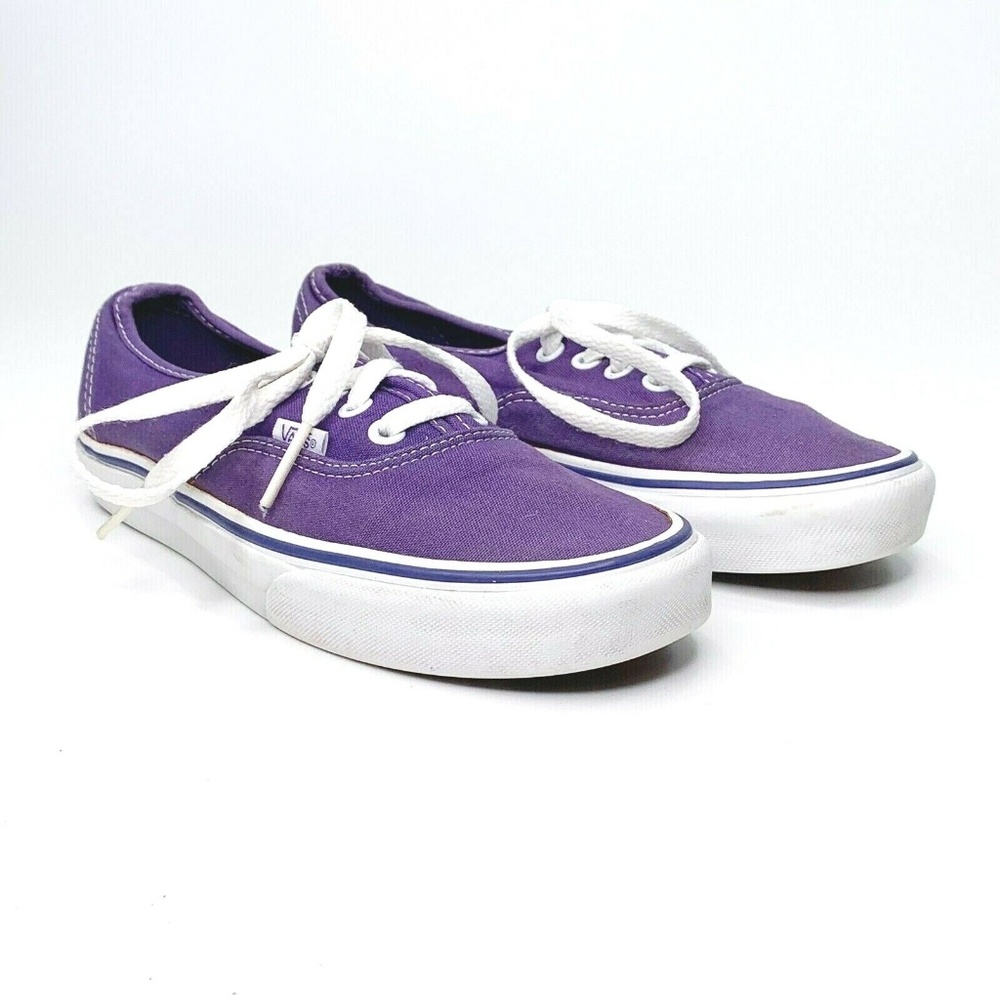 *SOLD* Vans Off The Wall Womens Size 7 Low Top Purple White - Picture 4 of 16